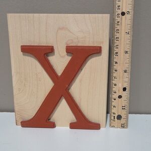 X Monogram Capital letter Rubber stamp